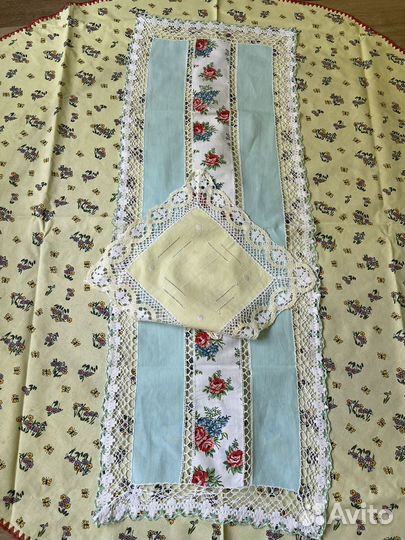 Скатерть винтажная, салфетка, дорожка