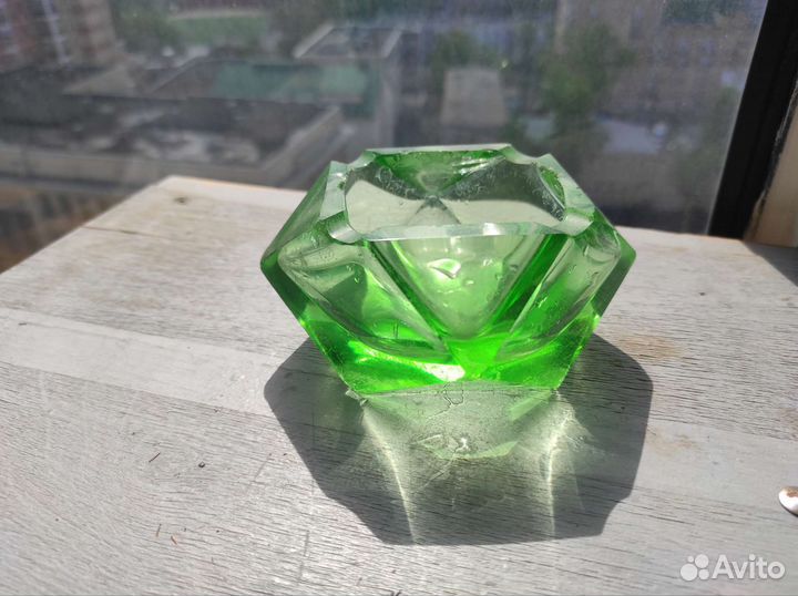 Пепельница цветное стекло СССР винтаж