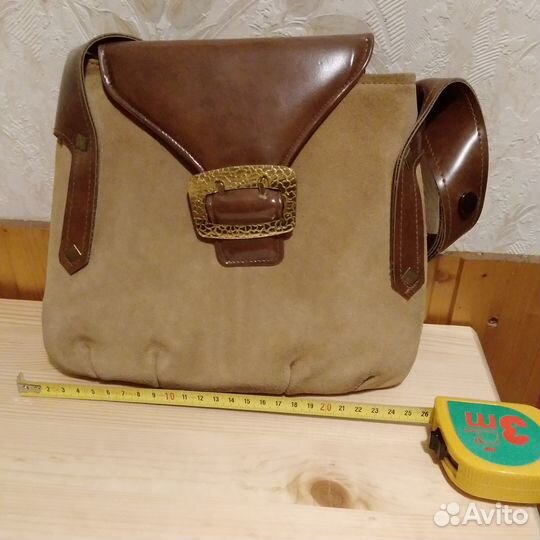 Сумка женская ретро винтаж натуральная замша