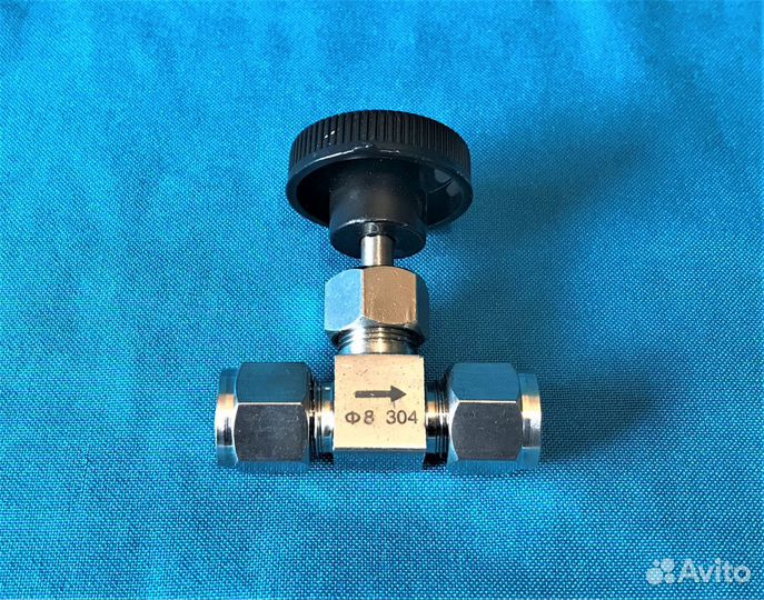 Кран игольчатый из нержавеющей стали 8мм