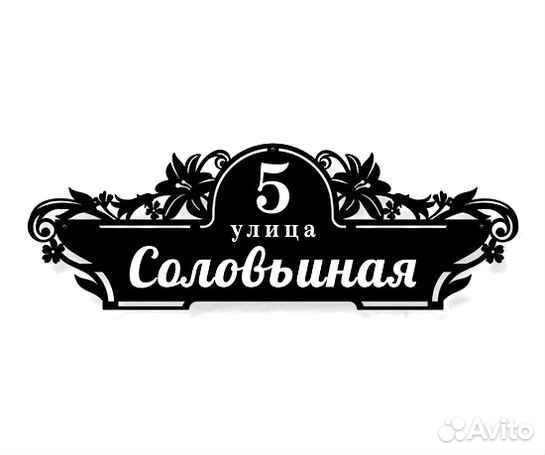 Адресная табличка из металла