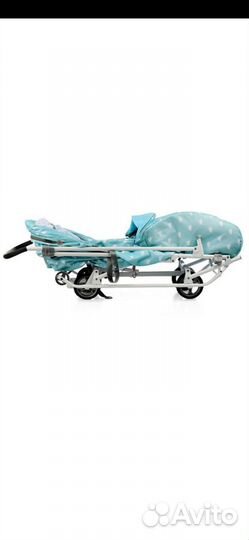 Санки-коляска Nika с колесами, с облачками
