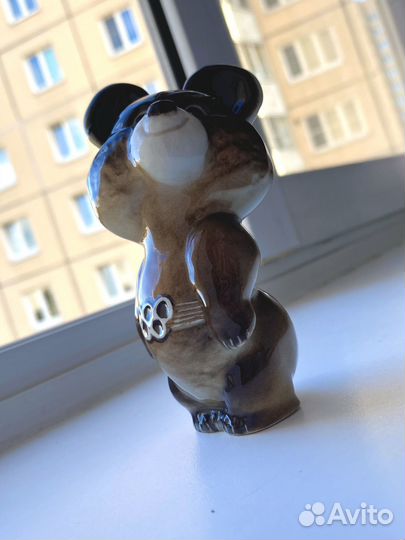 Олимпийский мишка 1980 11 см СССР лфз фарфор