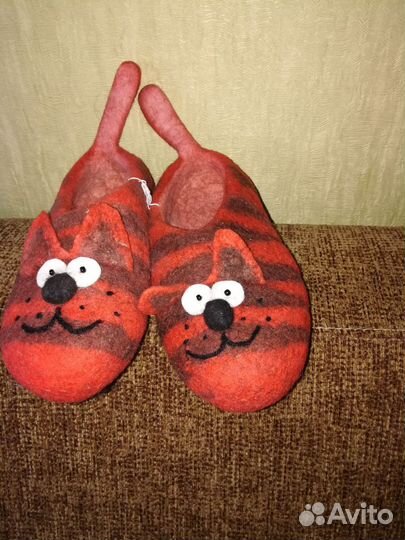 Домашние тапочки 39-40размера, 100% шерсть, новые