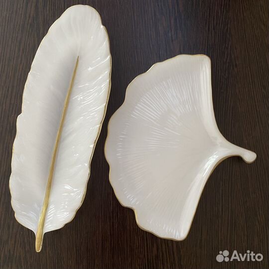 Подставки Перо и Лист Гинго Подарок в коробке