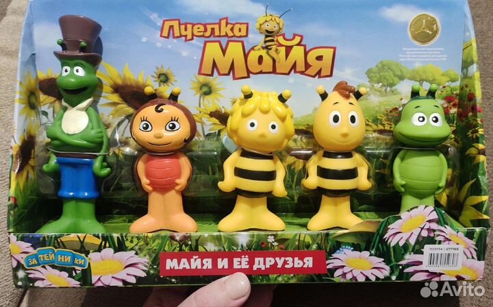 Пчела Майя набор фигурок и книга новые