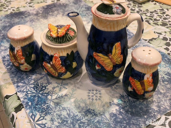 Набор керамической посуды Бабочки