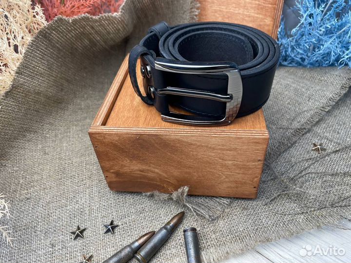 Ремень черный(прошитый)