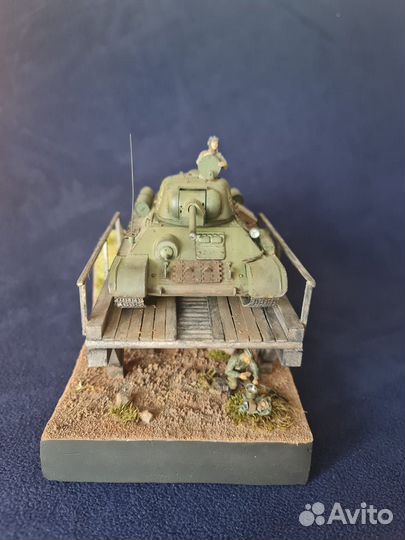 Диорама с танком Т- 34 в масштабе 1:35