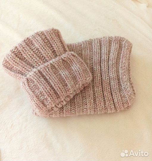 Комплект шапка и снуд женский