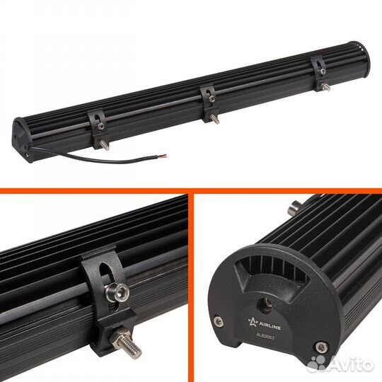 Фара светодиодная (балка) двухрядная, 60 LED комби