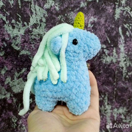 Вязаная пони единорог брелок Под заказ