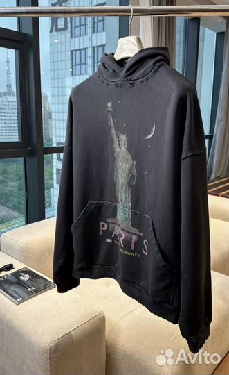 Худи balenciaga paris liberty hoodie oversized