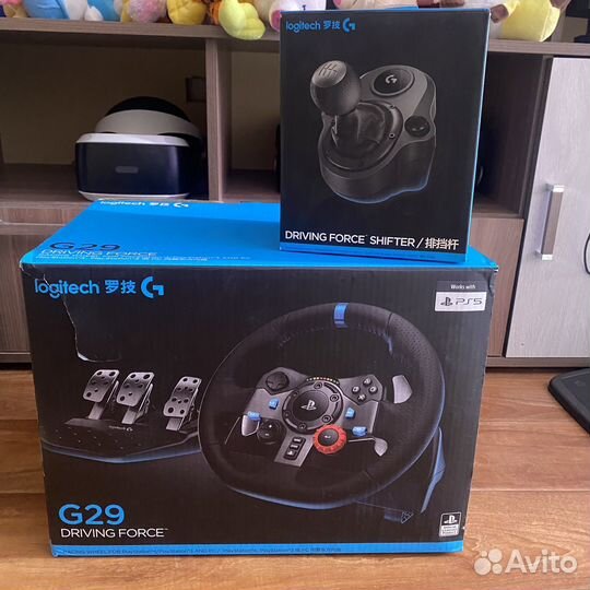 Logitech g29 + кпп (как новый)