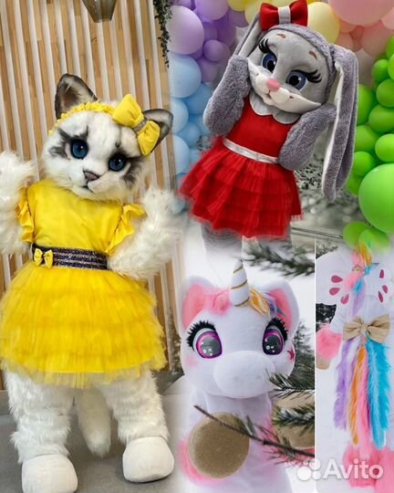 Ростовая кукла чебурашка, кот, единорог, кукла лол