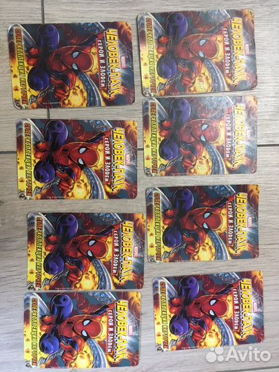Коллекция карточек человек паук