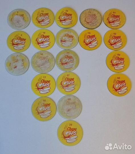 Набор фишек Сhupa Caps из 90х новый тубус