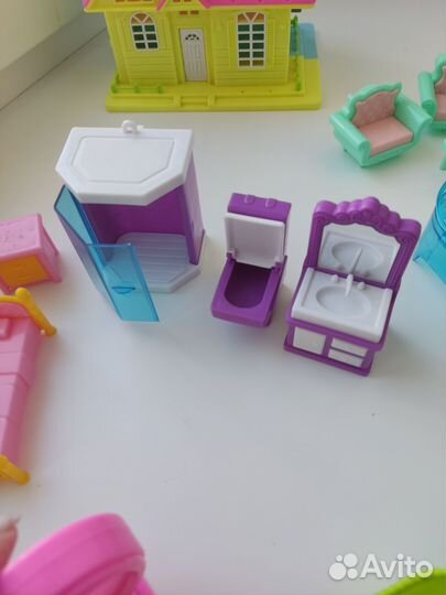 Мебель для кукольного домика+ домик-сумка