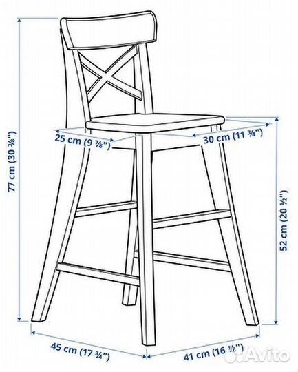 Детский стул IKEA ингольф