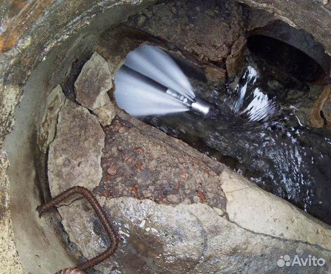 Прочистка канализации устранение засоров телеин