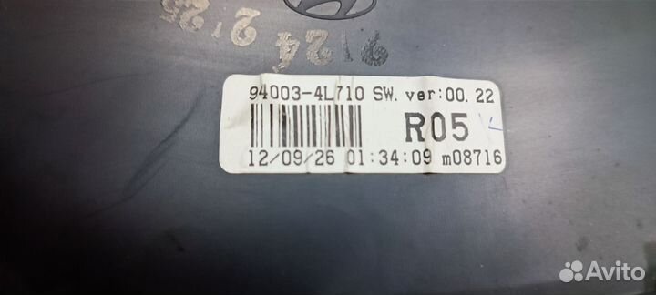 Панель приборов МКПП hyundai solaris 1