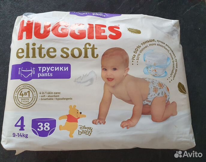 Huggies elite soft 4 трусики