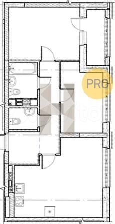 2-к. квартира, 63,2 м², 10/16 эт.