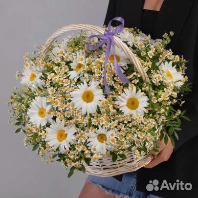 Букеты корзины ромашки