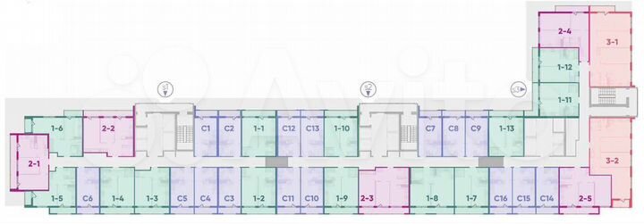 3-к. квартира, 72,1 м², 12/22 эт.