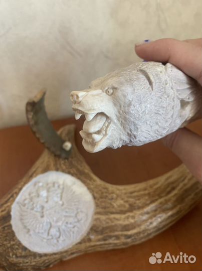 Сувенирная композиция из рога сохатого