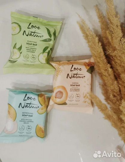 Oriflame Love Nature крем для душа и мыло