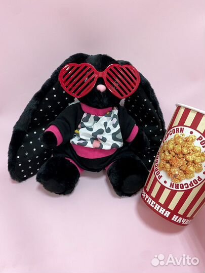 Мягкая игрушка заяц меховой ручная работа