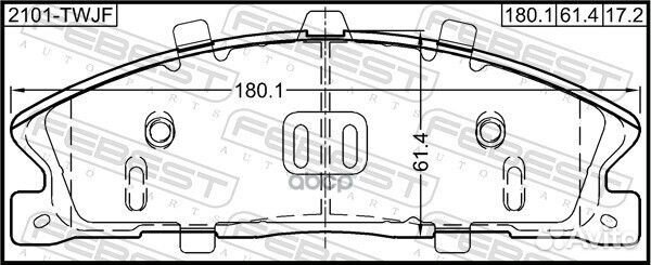 Колодки тормозные передние 2101twjf Febest