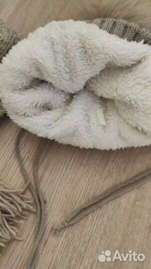 Комплект шапка и шарф вязаные