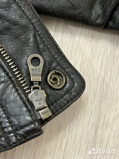 Винтажная кожаная куртка - L