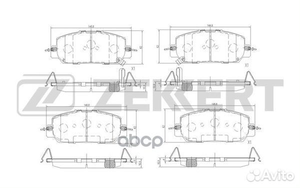 Колодки торм. диск. передн. Honda CR-V V 16- H