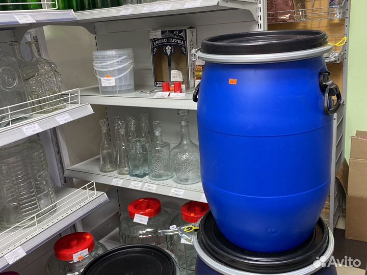 Бочки с крышкой и хомутом