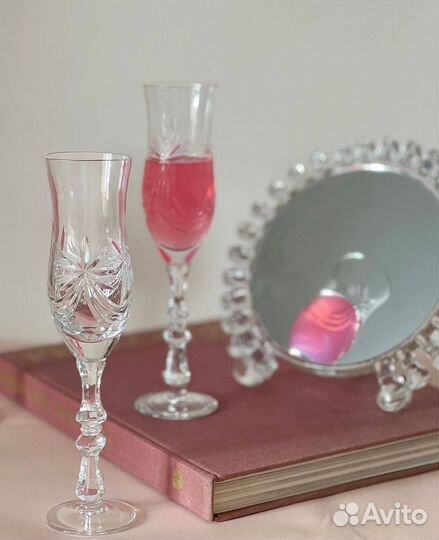 Фужеры хрусталь под шампанское СССР винтаж