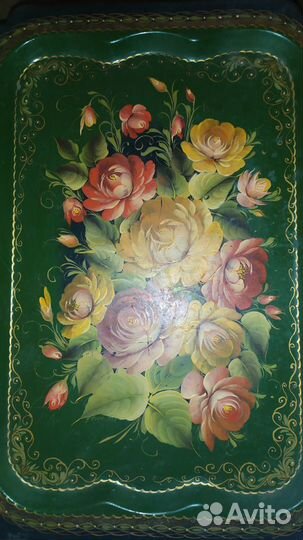 Поднос авторский металлический