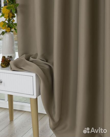 Комплект штор блэкаут Марсель Корица