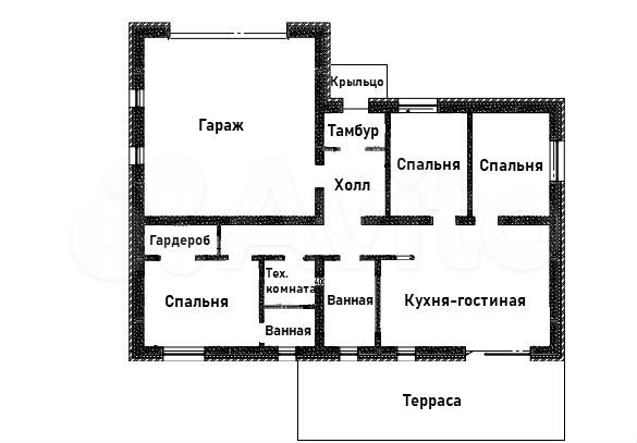 Коттедж 176 м² на участке 10 сот.