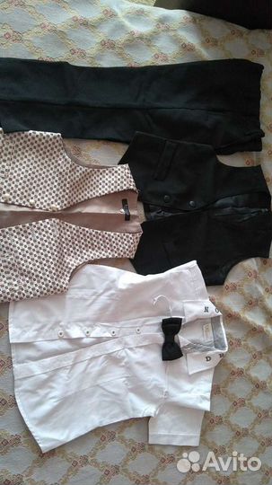 Новый костюм, жилет, рубашка и др. 104-110
