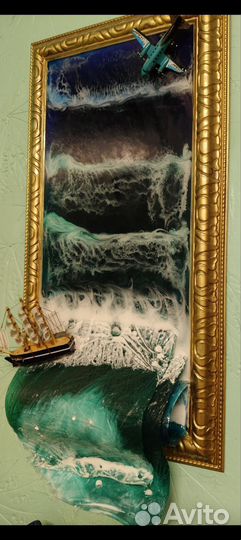 Картина из эпоксидной смолы море
