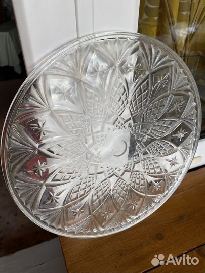 Хрустальный поднос для торта