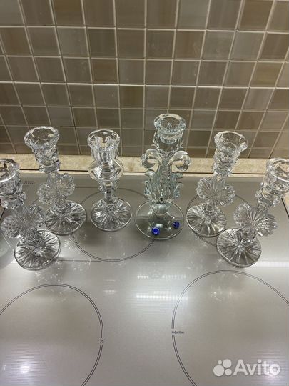 Хрусталь.Хрустальные подсвечники