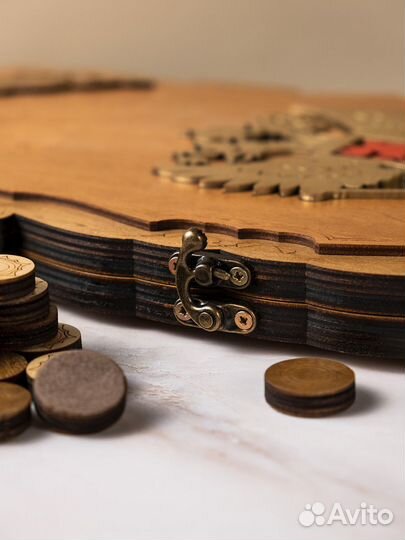 Нарды большие 60 см деревянные в упаковке новые