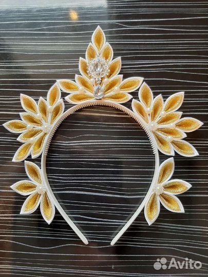 Ободок Снегурочка. Ободок Снежинка