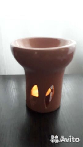 Подсвечник:цветное стекло.Аромалампа керамика