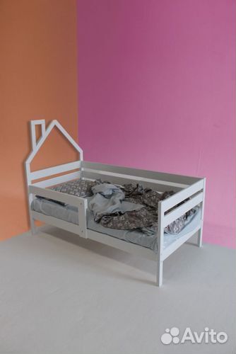 Софа Домик с бортиком берёза детская