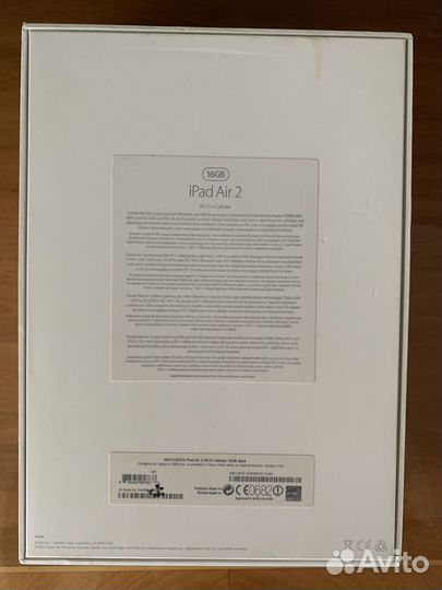 Новый iPad Air 2 Wi-Fi Cellular 16GB Gold не актив